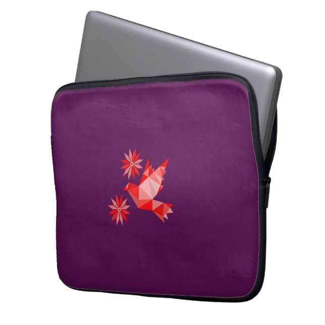 LOVE BIRD WITH FLOWER GIFT SPECIAL DAY,  BIRTHDAY LAPTOP SLEEVE (Front Left)