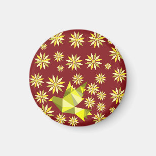 LOVE BIRD WITH FLOWER GIFT SPECIAL DAY,  BIRTHDAY MAGNET