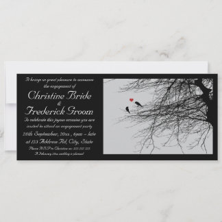 Love Birds, 4"x9.25" engagement announcement