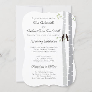 Love Birds 5.5"x8.5" Wedding Invitation