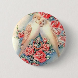 Love Birds 6 Cm Round Badge
