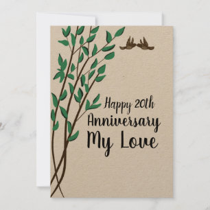 Love Birds and Branches Anniversary Any Year Card