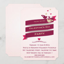 Love Birds and Hearts Banner Valentines Party