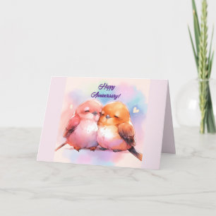 LOVE BIRDS ANNIVERSARY CARD