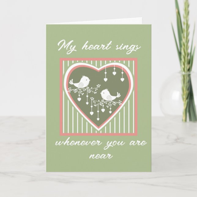 Love Birds Anniversary Card (Front)