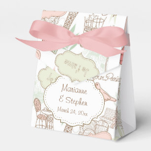Love Birds Bird Cage Lovers in Paris Eiffel Tower Favour Box