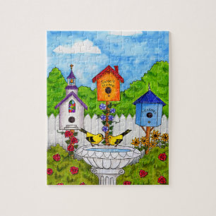 Love Birds Bird Houses Puzzle