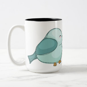 love birds, birds, love Two-Tone coffee mug