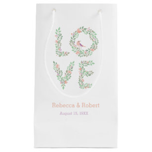 Love Birds Botanical Small Gift Bag
