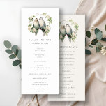 Love Birds Botanical Wreath Wedding Program<br><div class="desc">Romantic Love Birds Botanical Wreath Theme Collection.- it's an elegant script watercolor Illustration of Cute Love birds,  botanical wreath. perfect for your romantic destination wedding & parties. It’s very easy to customise,  with your personal details. If you need any other matching product or customisation,  kindly message via Zazzle.</div>