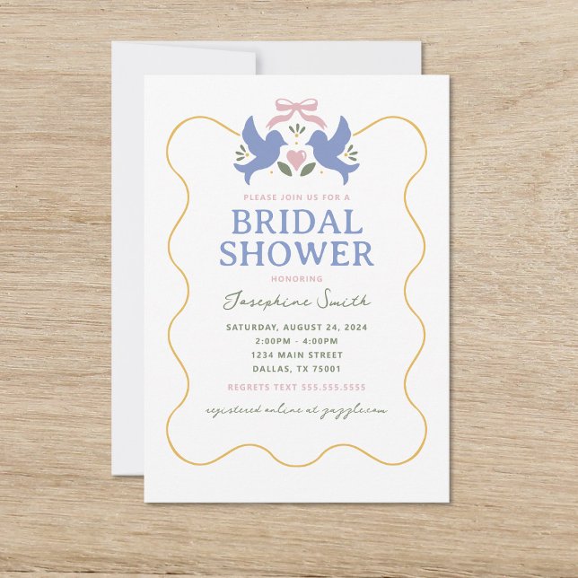 Love Birds Bridal Shower Invitation (Creator Uploaded)