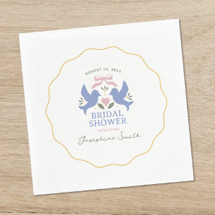 Love Birds Bridal Shower Napkin