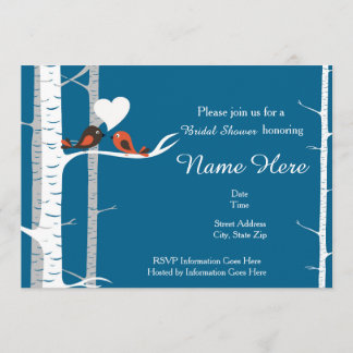 Love Birds Bridal Shower or Rehearsal Invitation