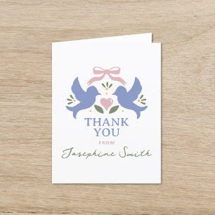 Love Birds Bridal Shower Thank You Card
