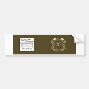 Love Birds Brown/Creme Wedding Water Bottle Label