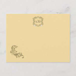 Love Birds Brown/Tan Wedding Place Card