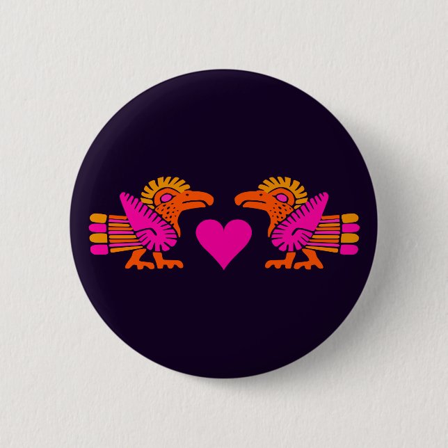 Love Birds button - customisable (Front)