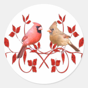 Love Birds Classic Round Sticker