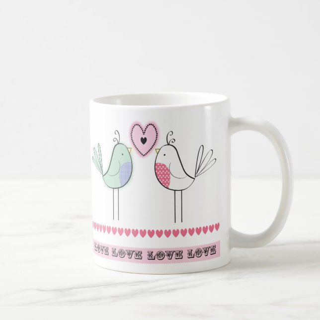love birds coffee mug (Right)