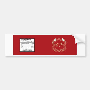 Love Birds Crimson/Creme Wedding Bottle Label