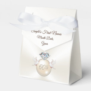 Love Birds Diamond 60th Anniversary Party Favours Favour Box