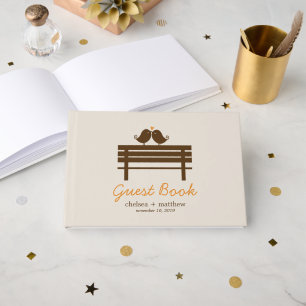 Love Birds Fall Wedding Guest Book