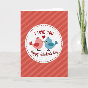 Love Birds Happy Valentines Day Card