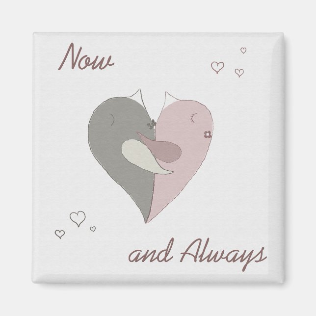 Love Birds Heart Magnet (Front)