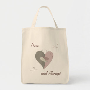 Love Birds Heart Tote Bag