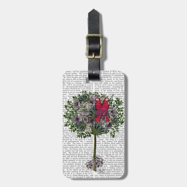 Love Birds in a Tree Luggage Tag (Front Vertical)