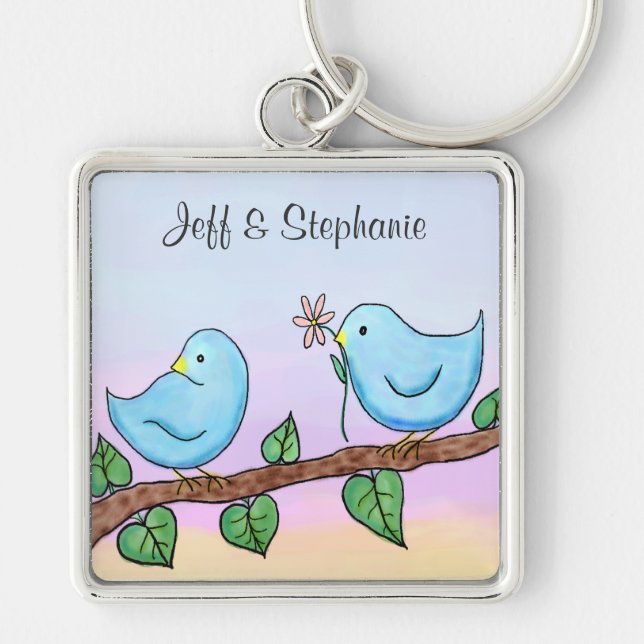 Love Birds Keychain (Front)