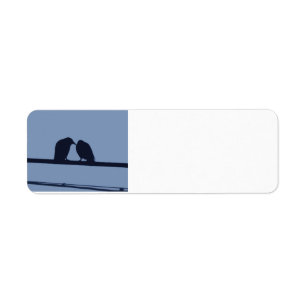 Love BIrds - label 1 Return Address Label