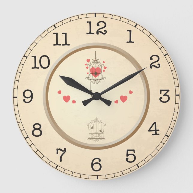 Love Birds Large Clock (Front)