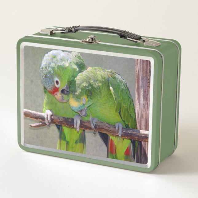 Love Birds Metal Lunch Box (Front)