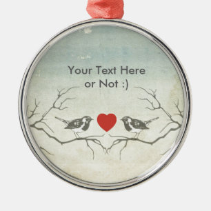 Love Birds Metal Ornament