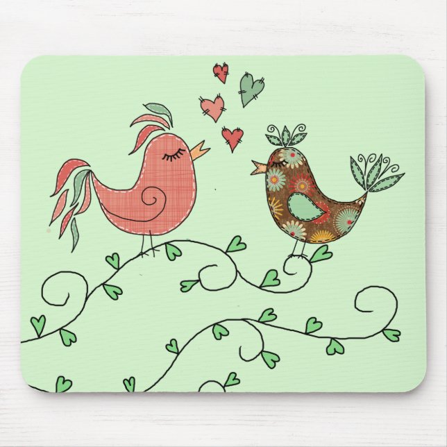 Love Birds Mouse Pad (Front)