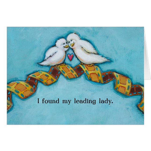 Love birds movie lover film buff romantic painting (Front Horizontal)