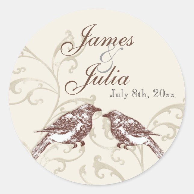 Love Birds 'n Lace - Wedding Seal (Front)