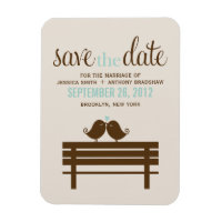 Love Birds on Park Bench Wedding