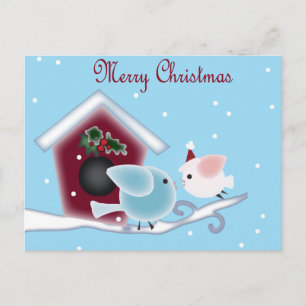 Love Birds Our First Christmas together Holiday Postcard