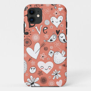 Love Birds Pattern iPhone 11 Case