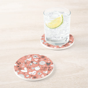 Love Birds Pattern Coaster