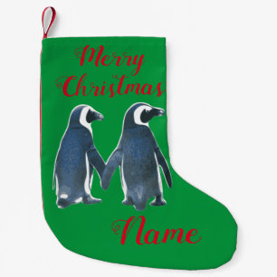 Love Birds Penguin Couple Thunder_Cove Small Christmas Stocking