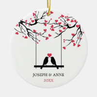 Love Birds Personalised Couple Together Dated
