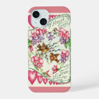 Love Birds Pink Vintage Valentine's Day