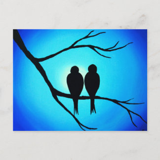 love birds postcard