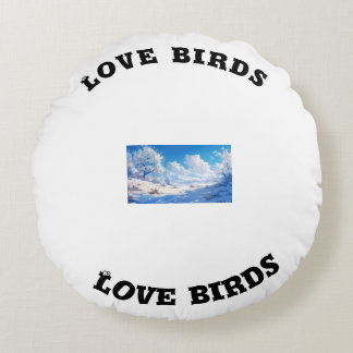 Love Birds  Round Cushion