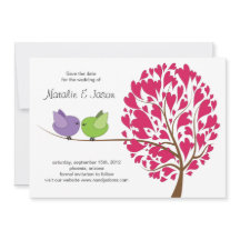 Love Birds Save the Date card