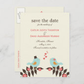 Love Birds Save The Date Card (Front/Back)