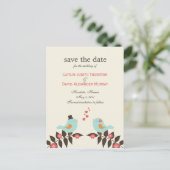 Love Birds Save The Date Card (Standing Front)